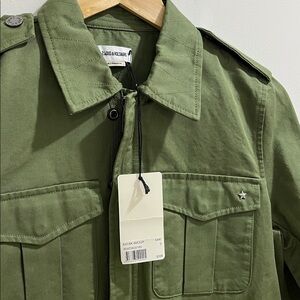 NWT Zadig & Voltaire Women’s Jacket S Military Utility Coat Kayak Amour Cotton